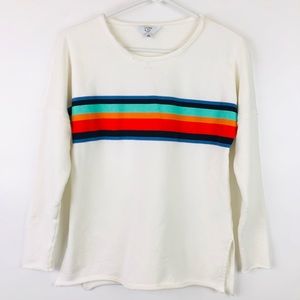 Crown & Ivy Petites Rainbow French Terry Top PS 🔥